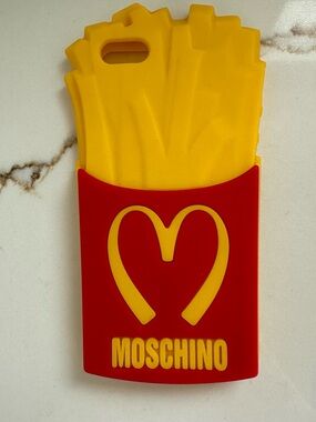 MOSCHINO French Fries Cell Phone Case iPhone 5/5S/5C Cover Red Yellow Rubber